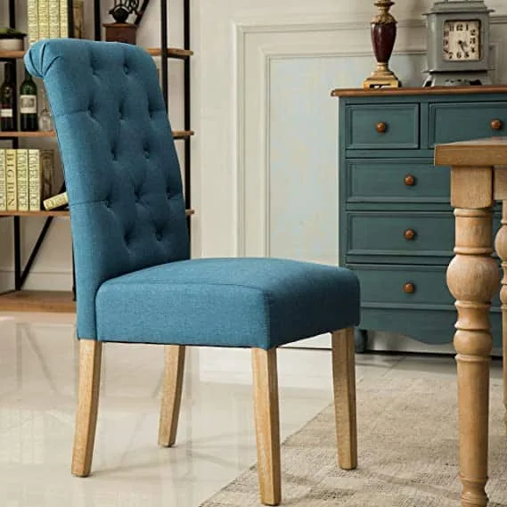 Solid Wood Tufted Dining Chairs Blus Single