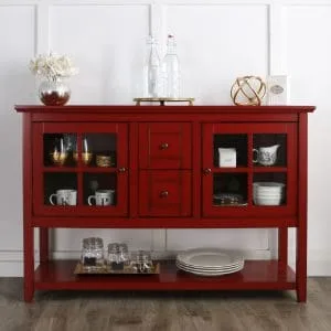 52-inch Antique Red Console Table/ Buffet ( call for more color options)