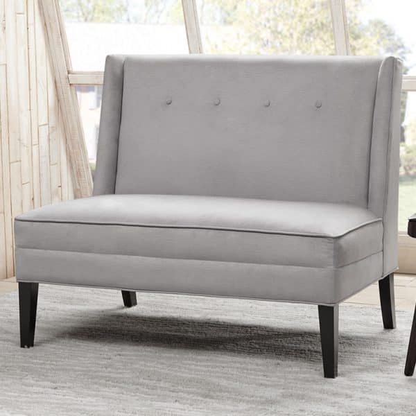 Button Tufted High Back Settee