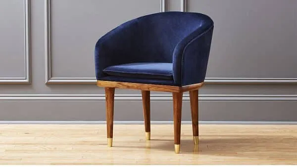 Viceroy sapphire velvet chair