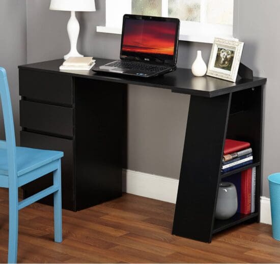 Simple Living Como Modern Writing Desk - Black