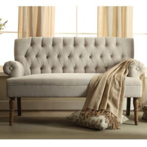 Tufted Upholstered Settee