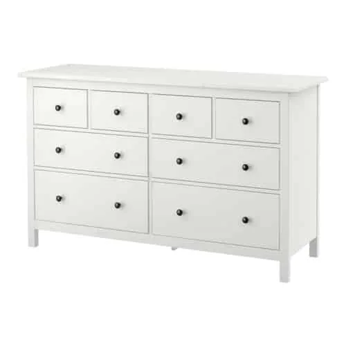 8-Drawer Dresser, White Stain