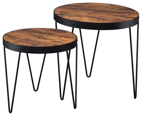 Industrial Style Nesting Tables 2-Piece