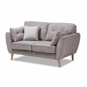 Mid-Century Fabric Upholstered sofa 2 seater