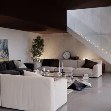 Living Rooms That Demonstrate Stylish Trends - white sofas
