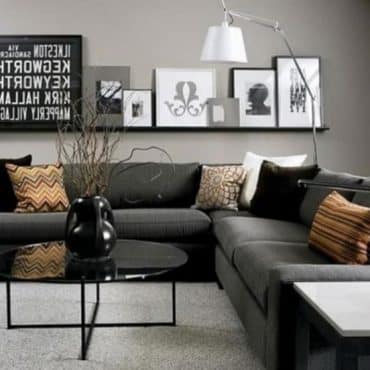 black sofas - Black Living Room Ideas for 2020