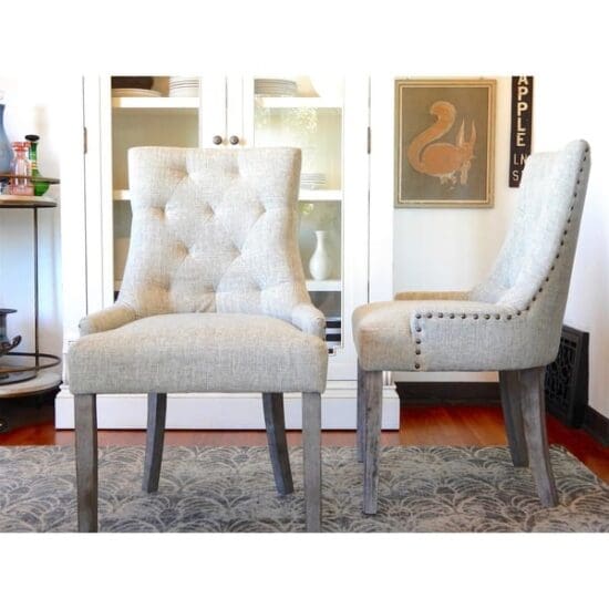 Tufted Nailed Dining Chair