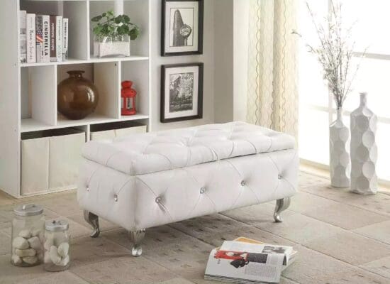 Furniture Trends of 2023 - Leather Upholstered Tufted Storage Bench