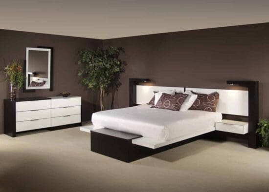 Bed Set Styles in Pakistan - Modern Queen Bed