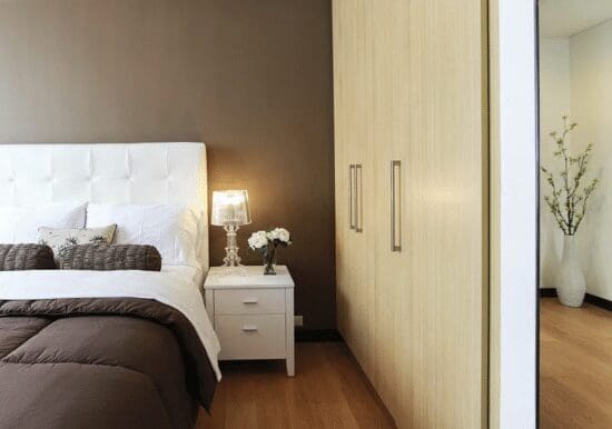 Simple Bedroom Design With A Rustic Wardrobe